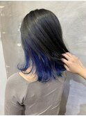 インナーカラー/ブルー/nana