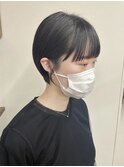 【Bellecoupes】耳かけショートヘア 黒髪ショートカット前髪あり