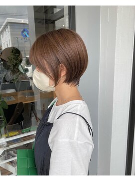 ナンバー(number+) 20代30代ミニボブココアブラウン小顔美肌ストレート丸み