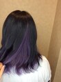 アース コアフュールボーテ 上越店(EARTH coiffure beaute) インナーカラーの範囲を広めに取った個性派デザインです!