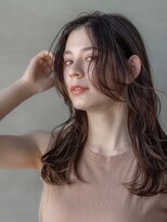 ケアリー 大泉学園(Carelly)&nbsp;大人かわいい前髪セシルカットココアブラウンフリンジウェーブ