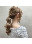 結婚式お呼ばれローポニー