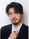 メンズカット パーマ センターパート バーバー ツーブロック