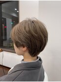 20代30代40代50代大人可愛い◎ショート×ミルクティーベージュ