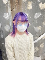 トーキョー オタクヘアー(TOKYO OTAKU HAIR) 常闇トワラベンダーインナーカラーベビーピンクポイントエクステ