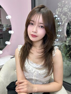 アディション 新宿(ADITION) 【韓国顔周りレイヤーカット】×似合わせカラー髪質改善/新宿