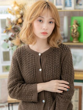 カバーヘア ブリス 川口(COVER HAIR bliss) ふわふわエアリーミディ小顔外国人風カラーh3川口10代20代30代