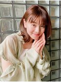 レイヤー ミディアムレイヤー くびれヘア 美髪 艶カラー
