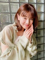レイヤー ミディアムレイヤー くびれヘア 美髪 艶カラー