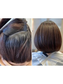 【豊田市】低刺激で髪や頭皮に優しいだけでなく、ハリ,コシ,ツヤを与えながら艶のある白髪染めを叶えます♪