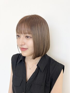 ビーヒアナウ N゜03 金沢駅西店(BE HERE NOW) ボブ×ミルクブラウン