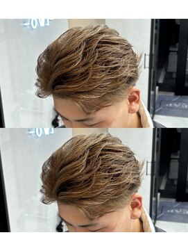 ヘアメイク アリープ(HAIR MAKE ALEAP) フェザーパーマ/フェザーショート/岡山/ブラウンカラー