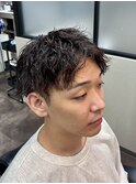 メンズショートソフトツイストパーマ