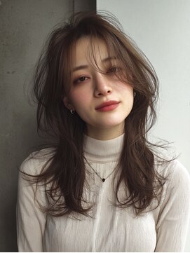 ハーツ(Heart's) セミロング×白髪ぼかしカラー３０代４０代５０代６０代