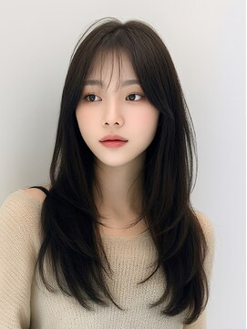 暗めカラー/韓国風巻き/レイヤーカット/髪質改善/縮毛矯正/銀座