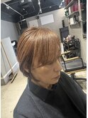 明るく染める大人ショート×白髪染めカラー