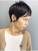 【morio池袋】セシルカットかっこいい黒髪ベリーショート♪