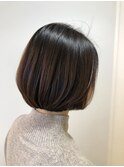 【unolog藤波】ボブ×ワンカール×デジタルパーマ×大人ショート