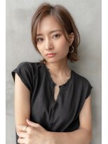 ケアリー 武蔵小杉(Carelly)&nbsp;大人かわいい前髪セシルカットココアブラウンフリンジウェーブ