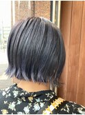 ◎デニムカラー×切りっぱなしボブ