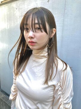 サラビューティーサイト 志免店(SARA Beauty Sight) 透明感カラーとストレートセミロング/SARA志免☆山之内