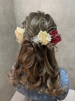 ハーフアップ 参列ヘア デートヘア 袴ヘア 振袖ヘア ヘアセット