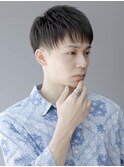 ツーブロックダウンバング刈り上げフェードクロップ毛流れ自然