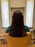 カット＋白髪染めロング全体（鎖骨から下）＋トリートメント（前後処理）