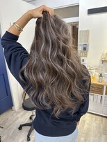 エトラ 渋谷店(etora)&nbsp;小顔 ネビージュ　グレージュハイライトカラー◎