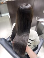 ダークグレージュカラー  髪質改善パールプラチナ　銀座