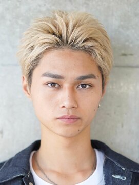 サンクプロジェクト(cinq PROJECT) メンズブリーチカラーミルクティーベージュカラーダブルカラー