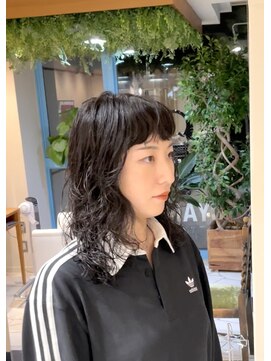 シアン 大須店(CYAN.) 前髪もふにゃっとウェーブパーマ