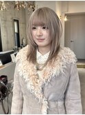 透け感グレージュ！ブリーチで作る最強の透明感カラー【山本】