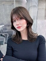 フィヴェント(Fivent) メルティカラー似合わせカットフェミニンロング韓国レイヤー