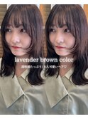透明感カラー/ラベンダーブラウン/顔まわりカット【千葉駅】