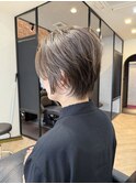 白髪ぼかし似合わせ大人ショート30代40代50代60代◎