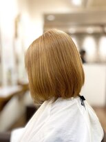 ヘアー グリーン(hair green) ブリーチ有り/ヌーディーカラー/伸ばしかけボブ