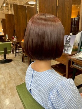 ピンキーウエスト 福島*ブリーチなしダブルカラー白髪ぼかし*小顔カット縮毛矯正