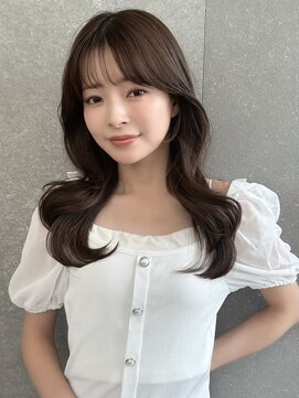 シーシンジュク 新宿南口(Sea shinjuku) ココアベージュ×レイヤー[小顔/黒髪/オリーブグレー]