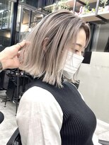 ギークス(GEEKS)&nbsp;【GEEKS渋谷】冬カラー/バレイヤージュ/ホワイトグレージュ/ボブ