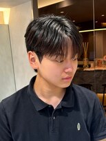 ロンドリメゾン 原宿(Lond re Maison.) men's/メンズ/リバースセンターパート/黒染め/ニュアンスパーマ