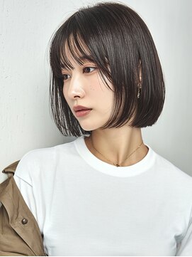 ロディーナ 大口 新子安(rodina) ミルクティーブロンド/ダークブルー/デジタルパーマ/大口新子安