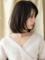 モッズヘア 越谷(mod's hair)&nbsp;シースルーバングハッシュカット黒髪前下がりボブ30代40代W越谷