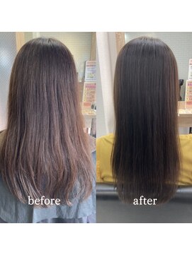 エルプラスヘアー 平尾店(L+hair) 20代30代透明感ストレート髪質改善カラーブラウン縮毛矯正
