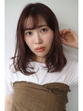 アールヘア ナチュラルアンドオーガニックサロン ミディアムロング【シアーピンクグレージュ】