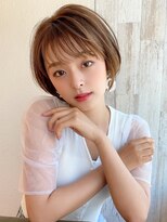 アフロート ディル(AFLOAT D'L)&nbsp;20代30代40代大人可愛い 小顔 丸みショートボブ ベージュカラー