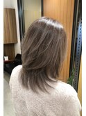 大人可愛いグレージュカラー◇ウルフレイヤー髪質改善オージュア