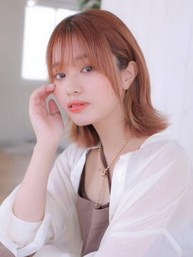 アグ ヘアー ルフレ 栗東店(Agu hair reflet) 《Agu hair》暖色おしゃカラー×ベルボブ