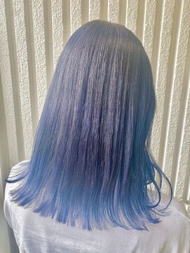 ネオリーブカップ 町田店(Neolive capu) ブルーカラー/くびれヘア/夏/アプリコットオレンジ/小顔/町田