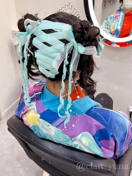 ヘア サロン クラン ソア 心斎橋店(hair salon clan soar) お団子ツイン【クランソア】心斎橋ヘアメ/ヘアセット